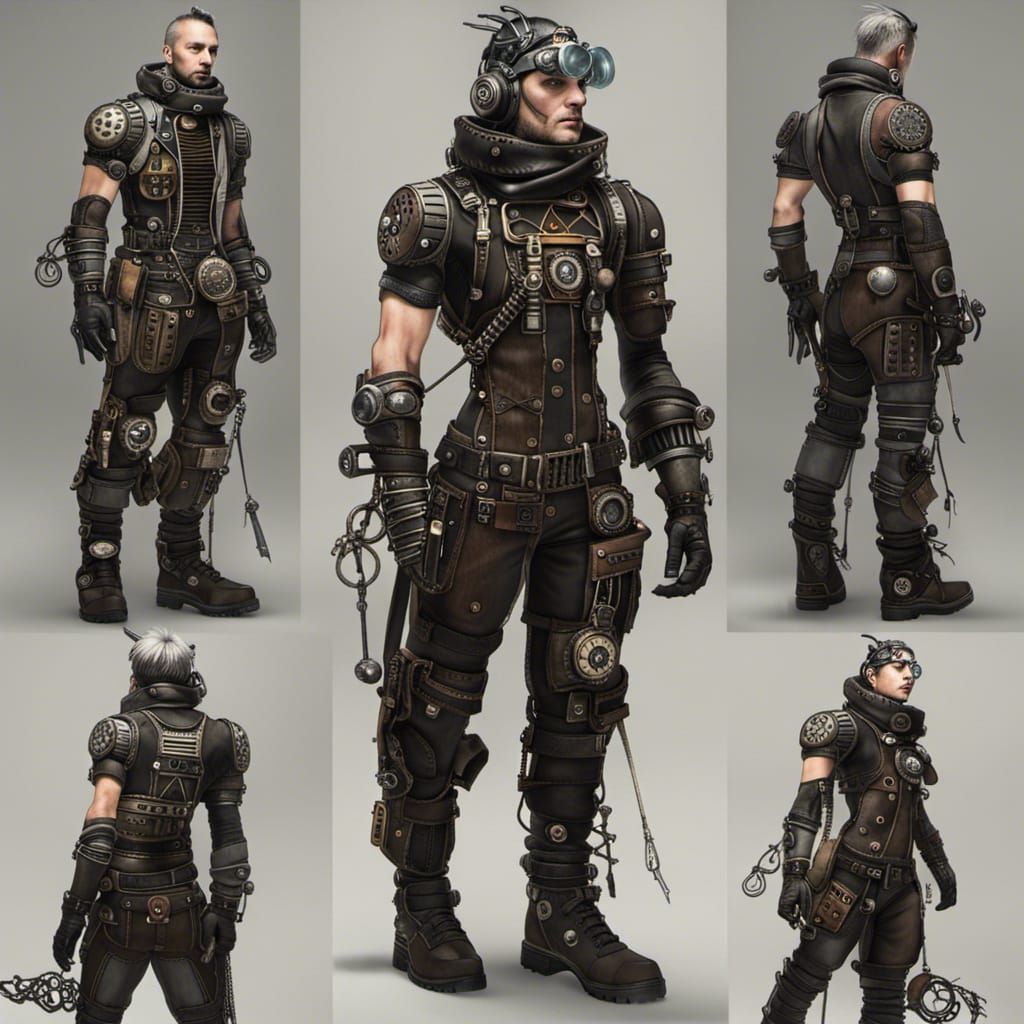 Aetherpunk Meets Steampunk and Cyberpunk Fusion
