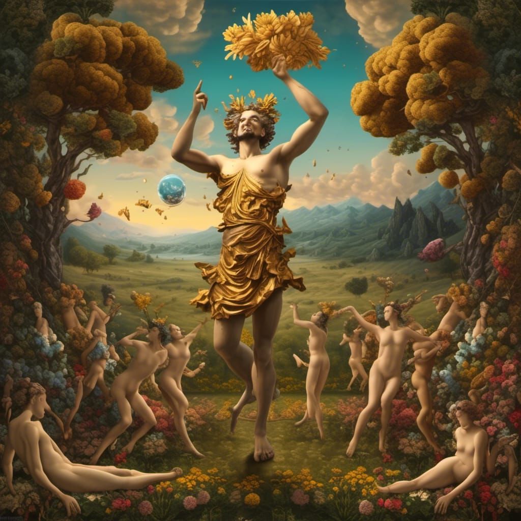 Paper Craft Pan Dances in Field