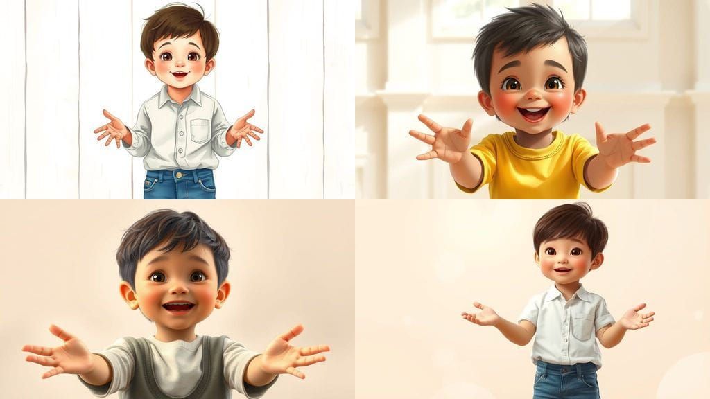 Child Speaking Truth with Open Expression