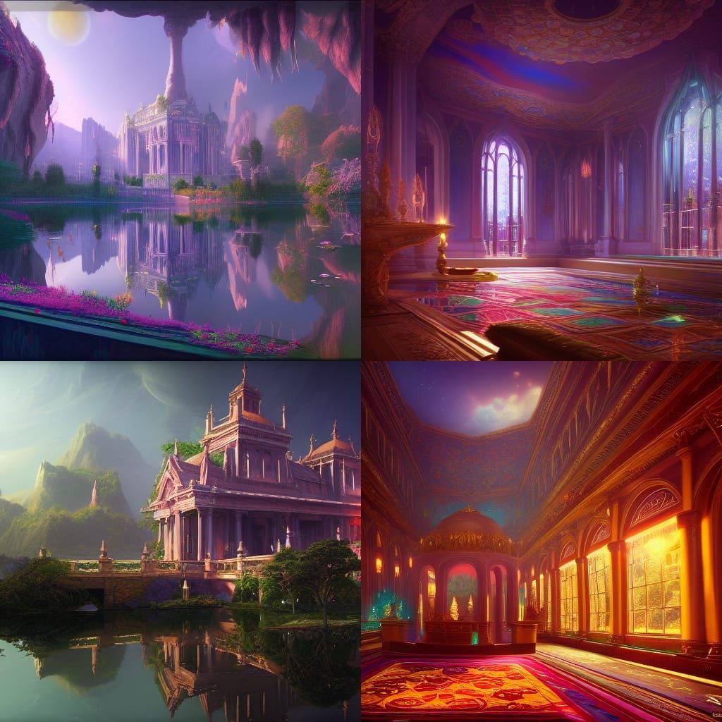 Enchanted Palace Room in Detailed Matte Painting