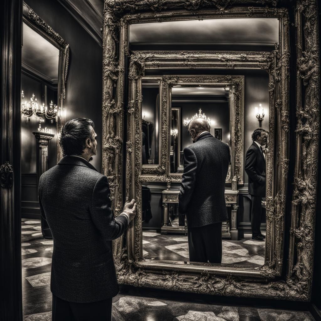 Hyperrealistic Reflection: Seeing a Stranger in the Mirror