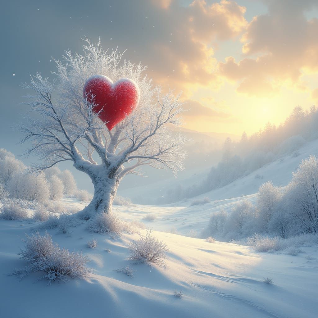 Ethereal Winter Wonderland Scene