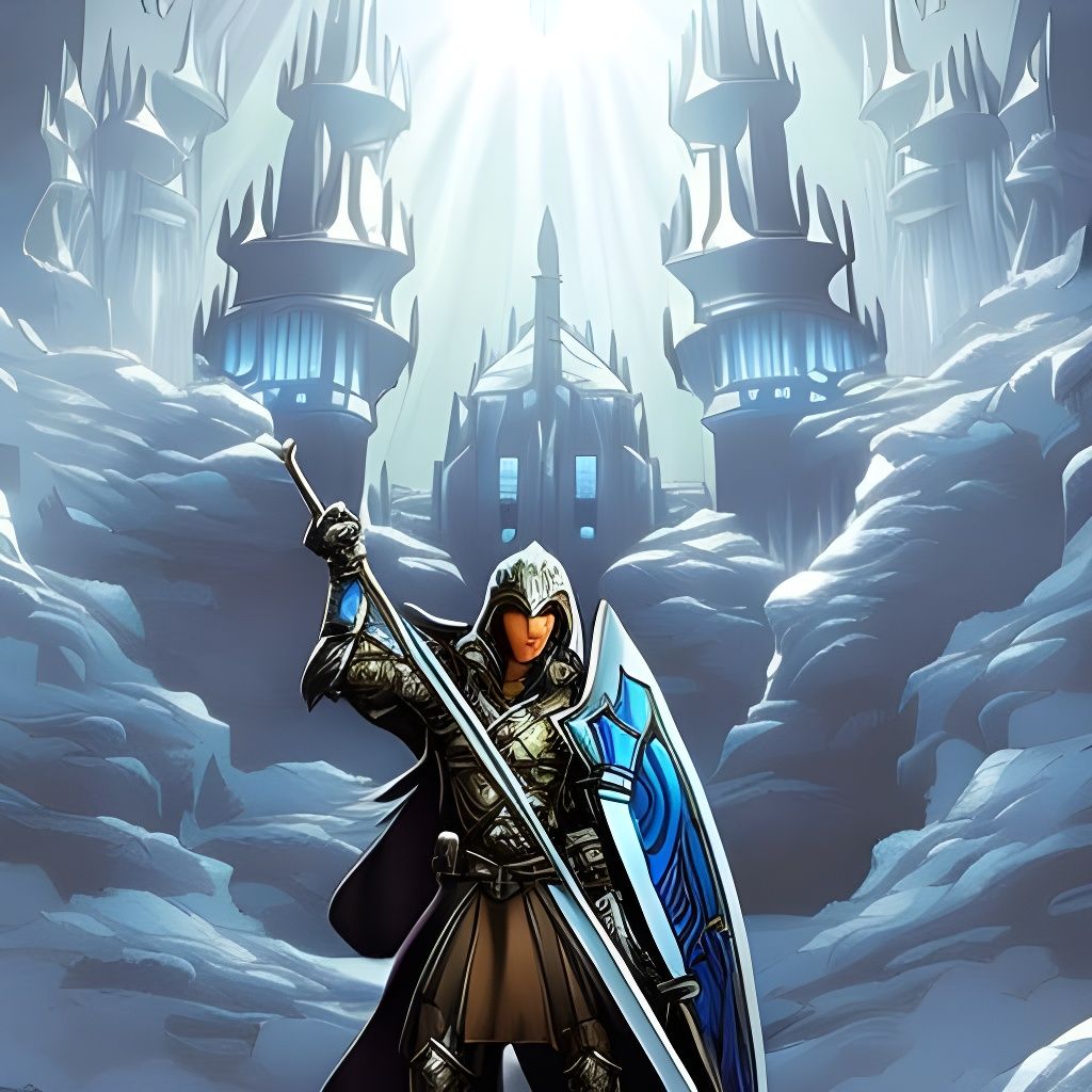 Knight with Crystal Sword, Comic Book Art