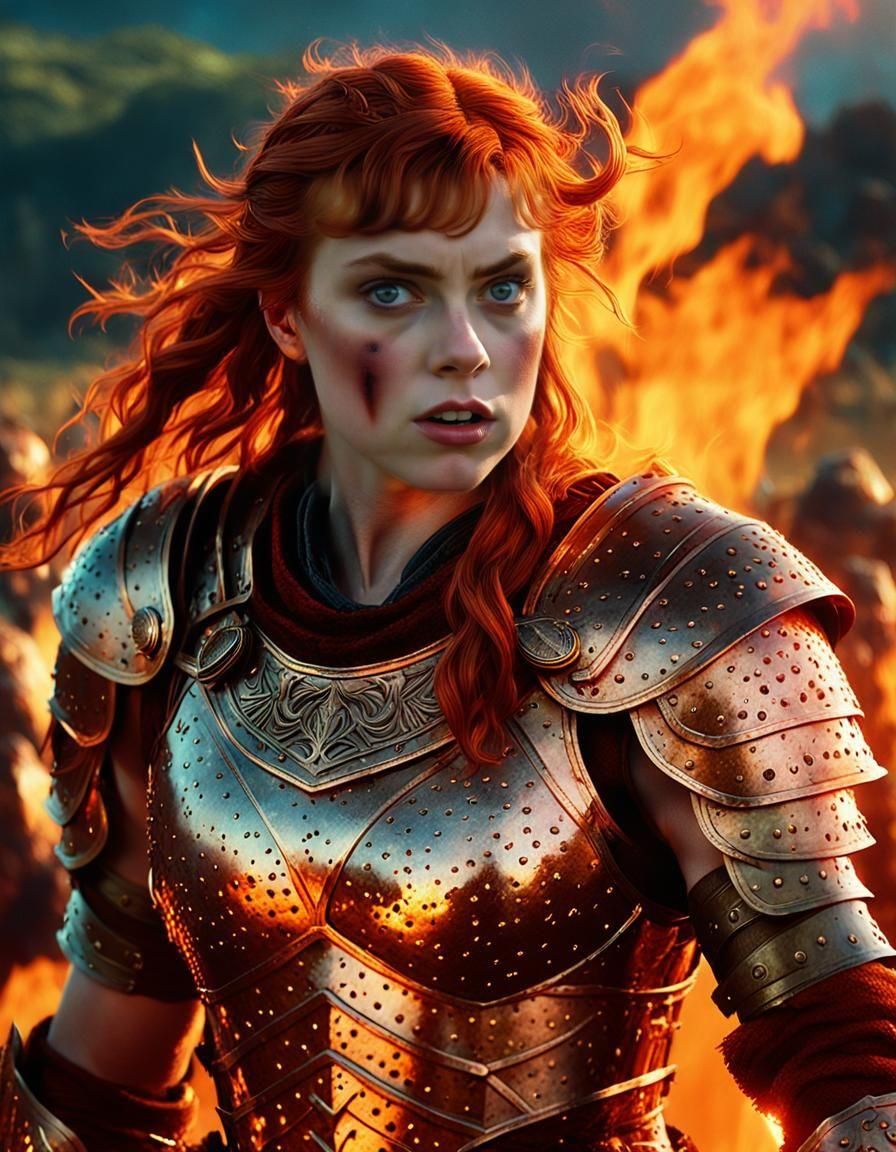 Red Sonja: Cinematic Barbarian Warrior Portrait