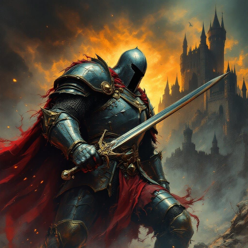 Fierce Knight in Dark Castle