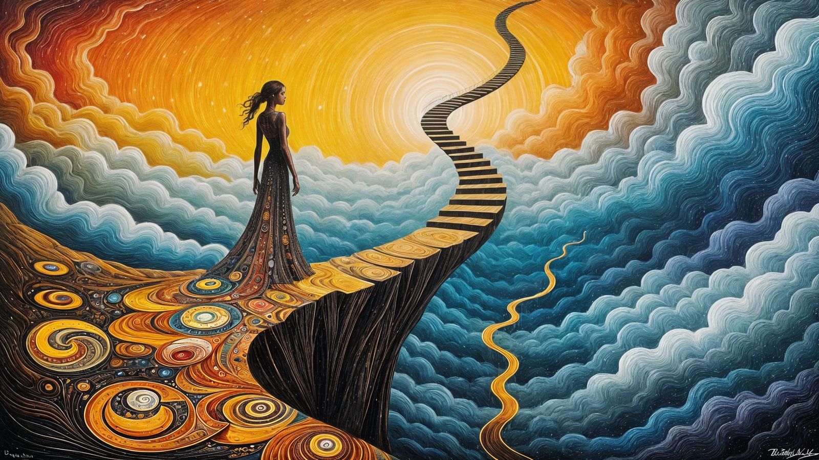 Surreal Infinite Life Painting in Max Ernst Style