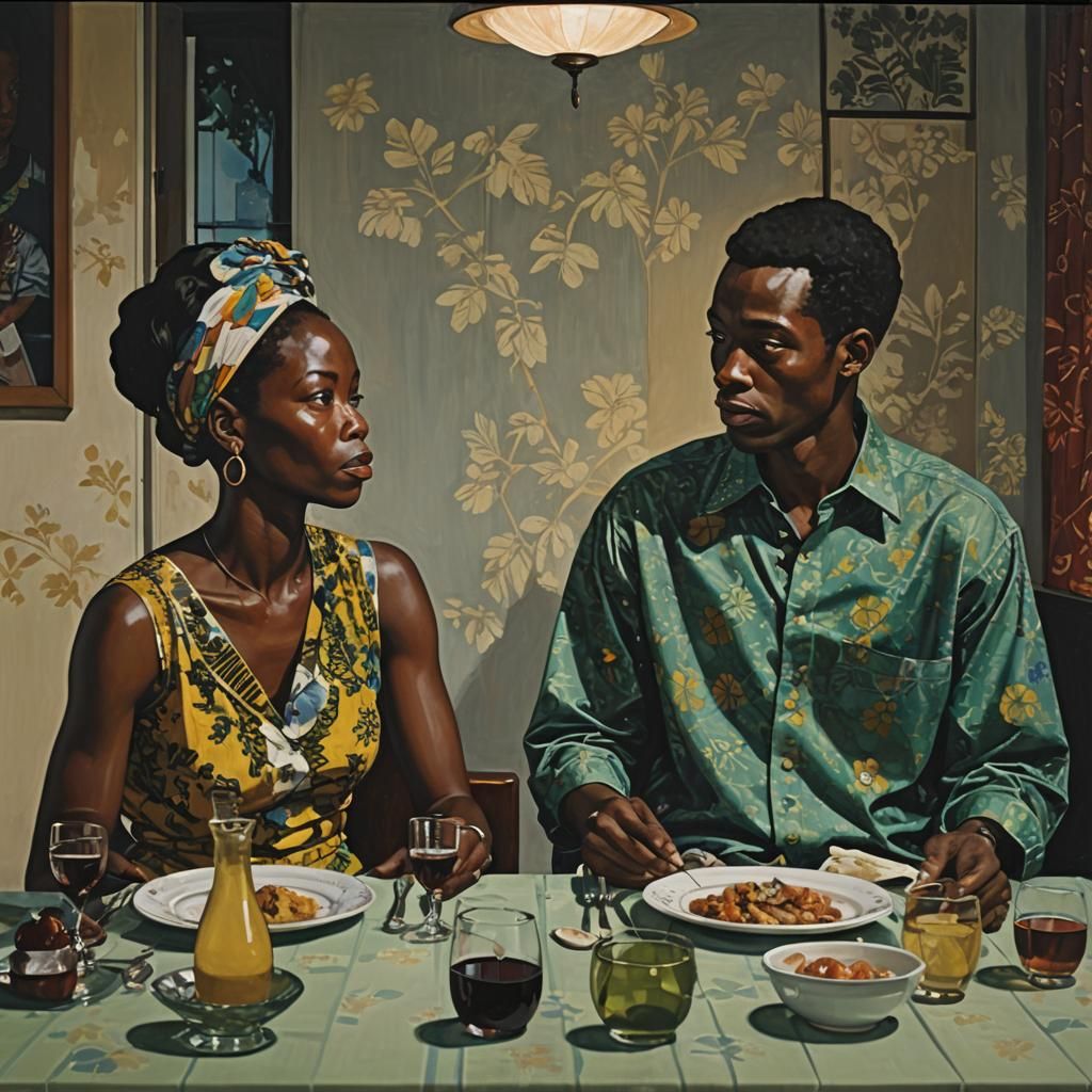 Intimate Dinner Scene in Contemporary Style