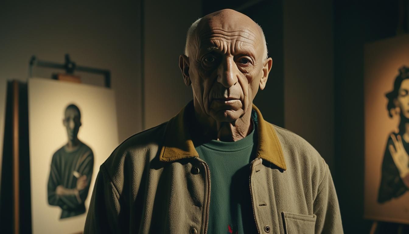 Picasso in Modern Streetwear: A Cinematic Portrait