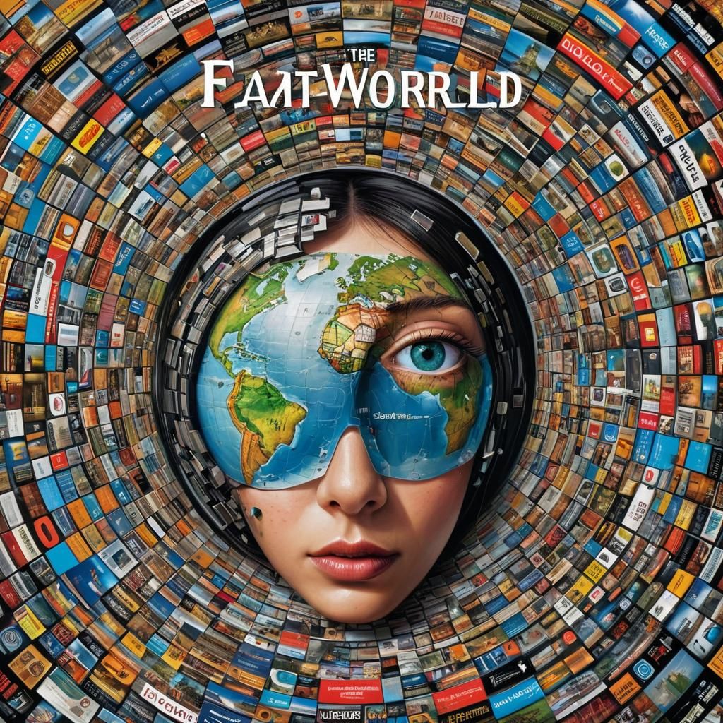 Hyperrealistic Magazine Cover: Flat World on Mondays