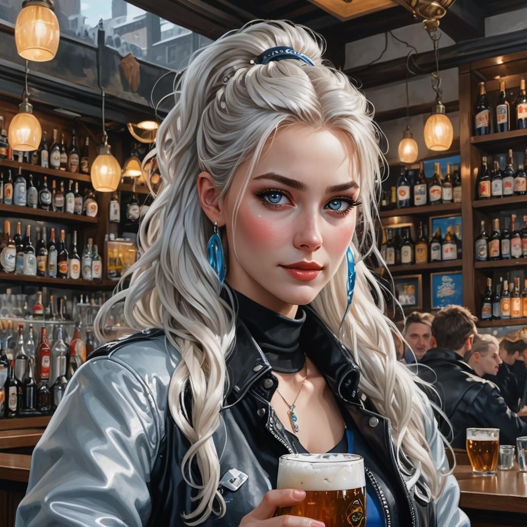 AI Goddess with Electric Hair in Hyperrealistic Portrait