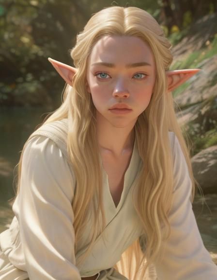 Sydney Sweeney as an Elf in a Film Still