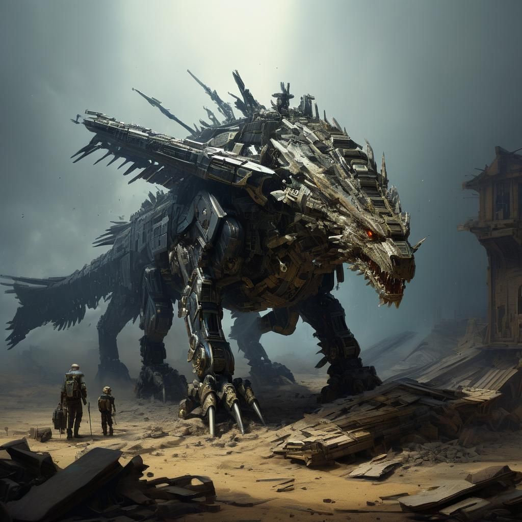 Epic Zoid Art in Doré Style