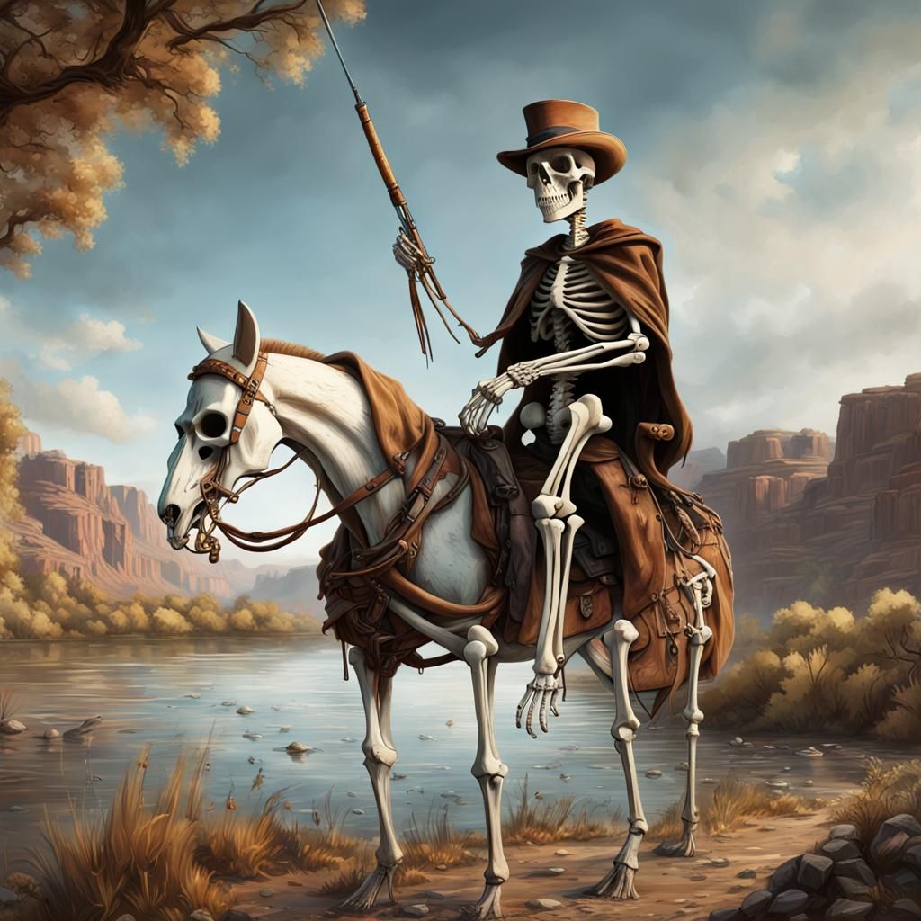 Wild West Skeleton Gunslinger Fishing