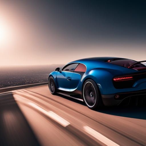 Detailed Matte Painting of a Bugatti Chiron