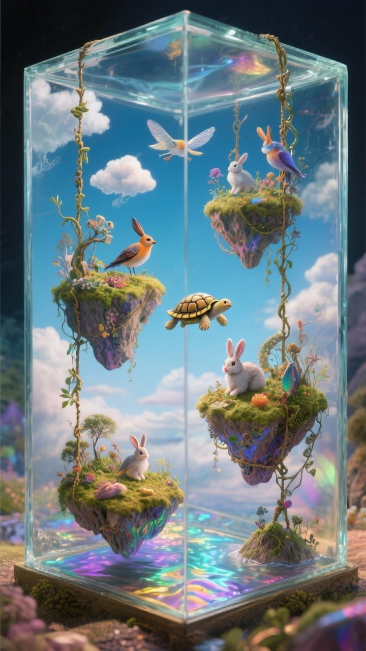 Whimsical Miniature World of Floating Islands