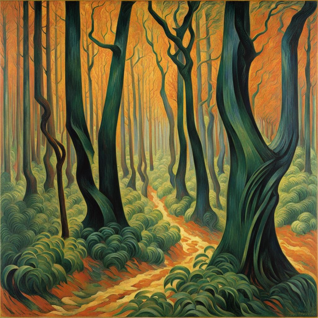 Futuristic Eldritch Forest: A Dynamic Vision