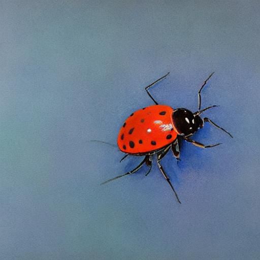 Ladybug Spider in Macro: Hyper-Realistic Digital Art