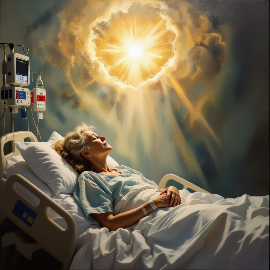 Ethereal Portal Opens Above Hospital Patient