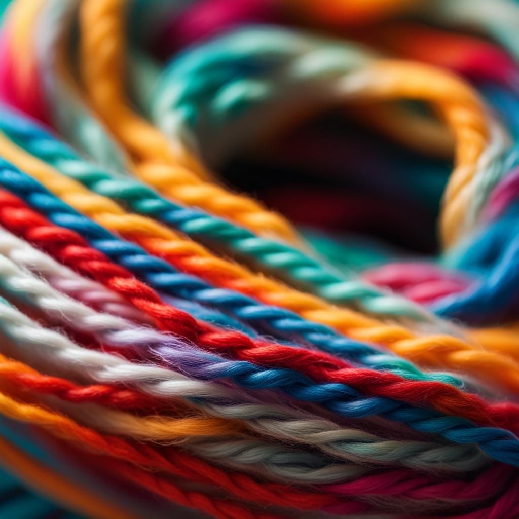 Macro Photo of Wool Yarn and Needle