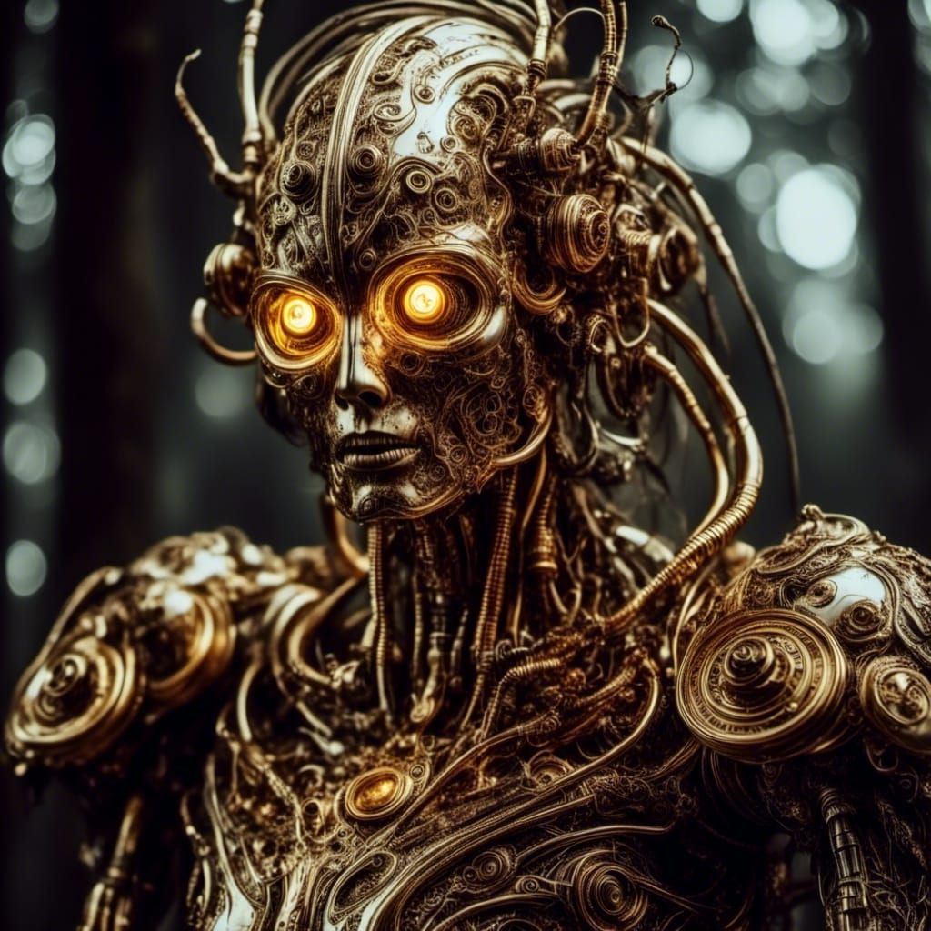 Machinepunk Elder God in Silver Tint Analog Photo