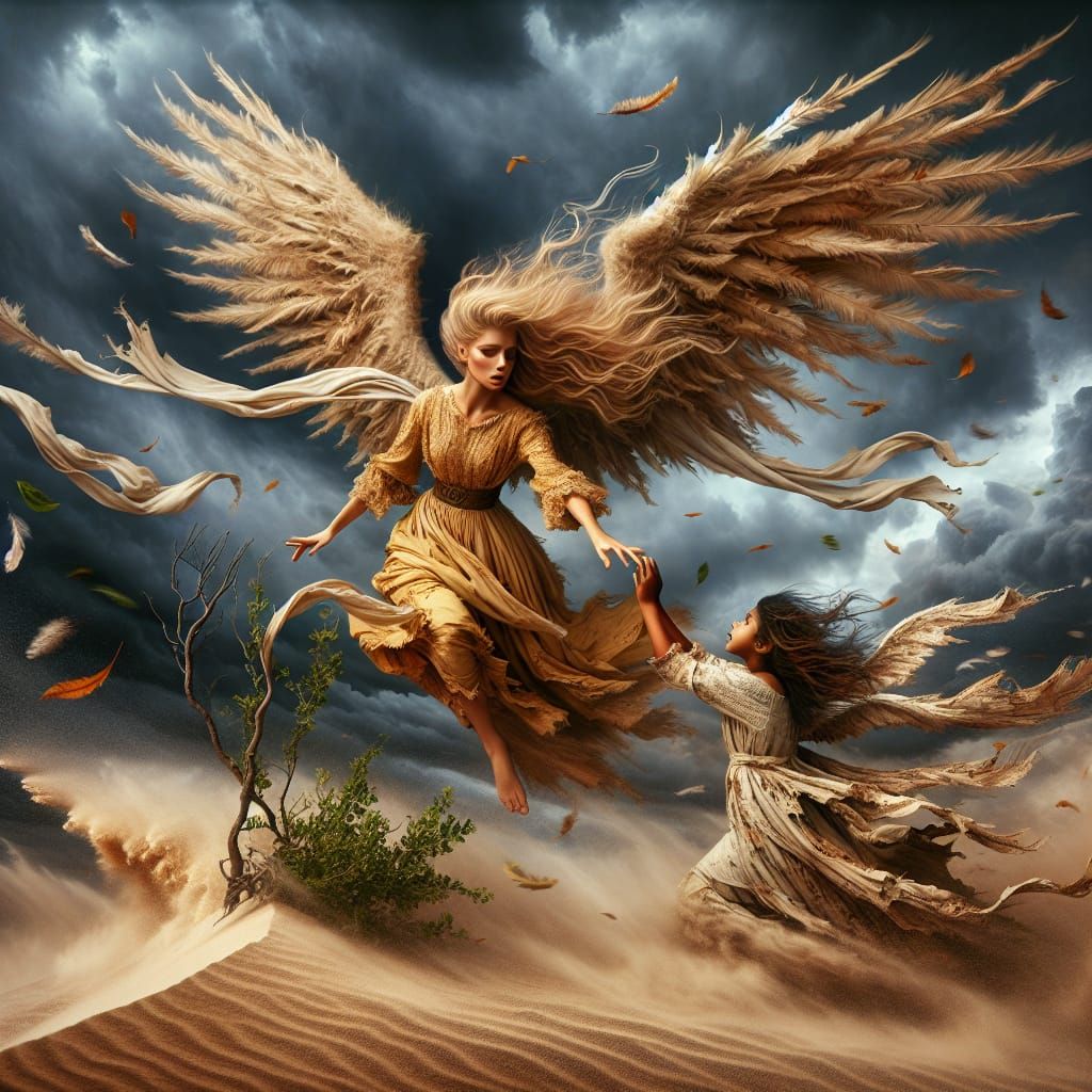 Angel Descends in Dramatic Storm, Saving a Child