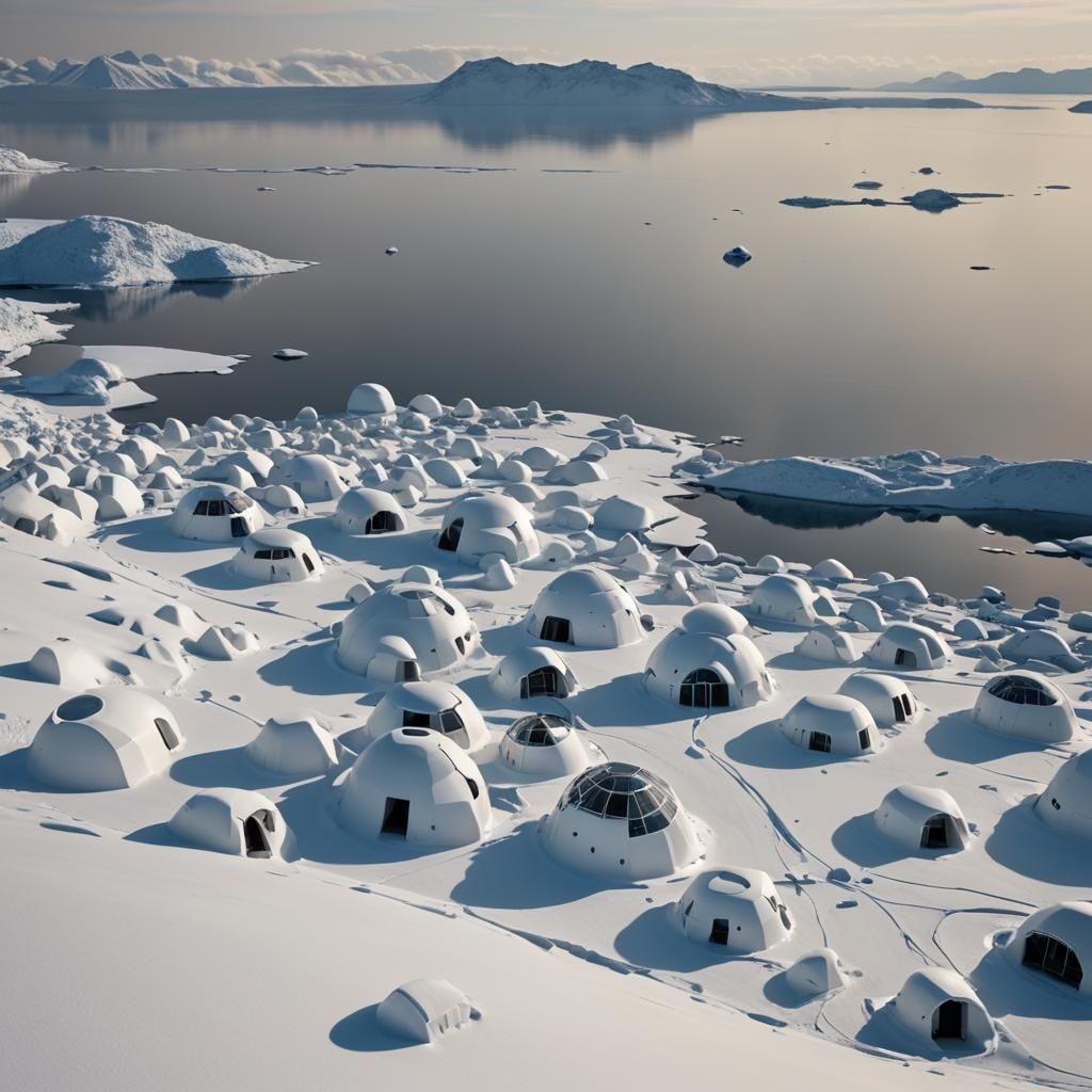 Surreal Igloos on New Islands, Dreamlike Creation
