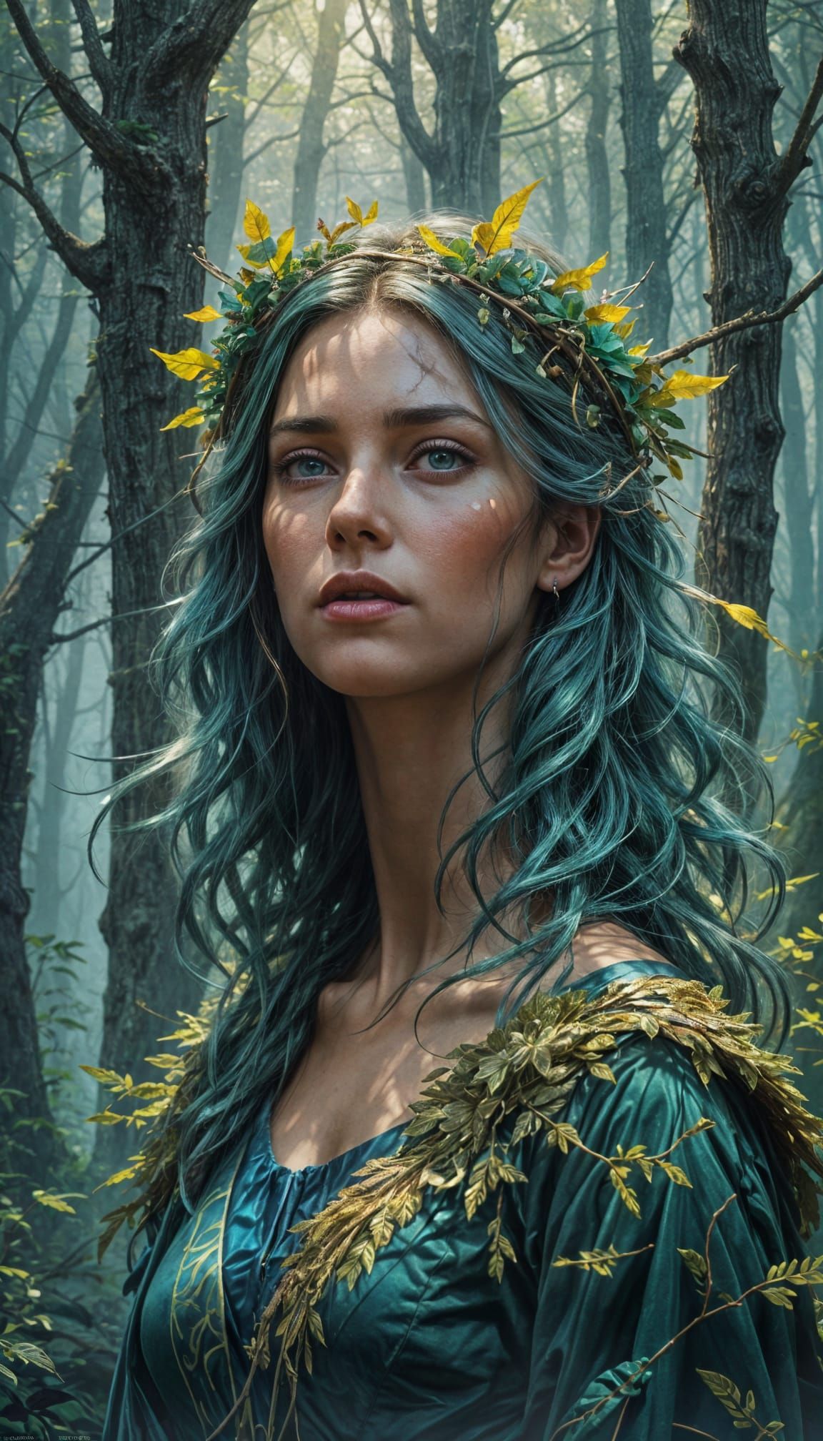 Beautiful Woman: Detailed Matte Painting in 8K