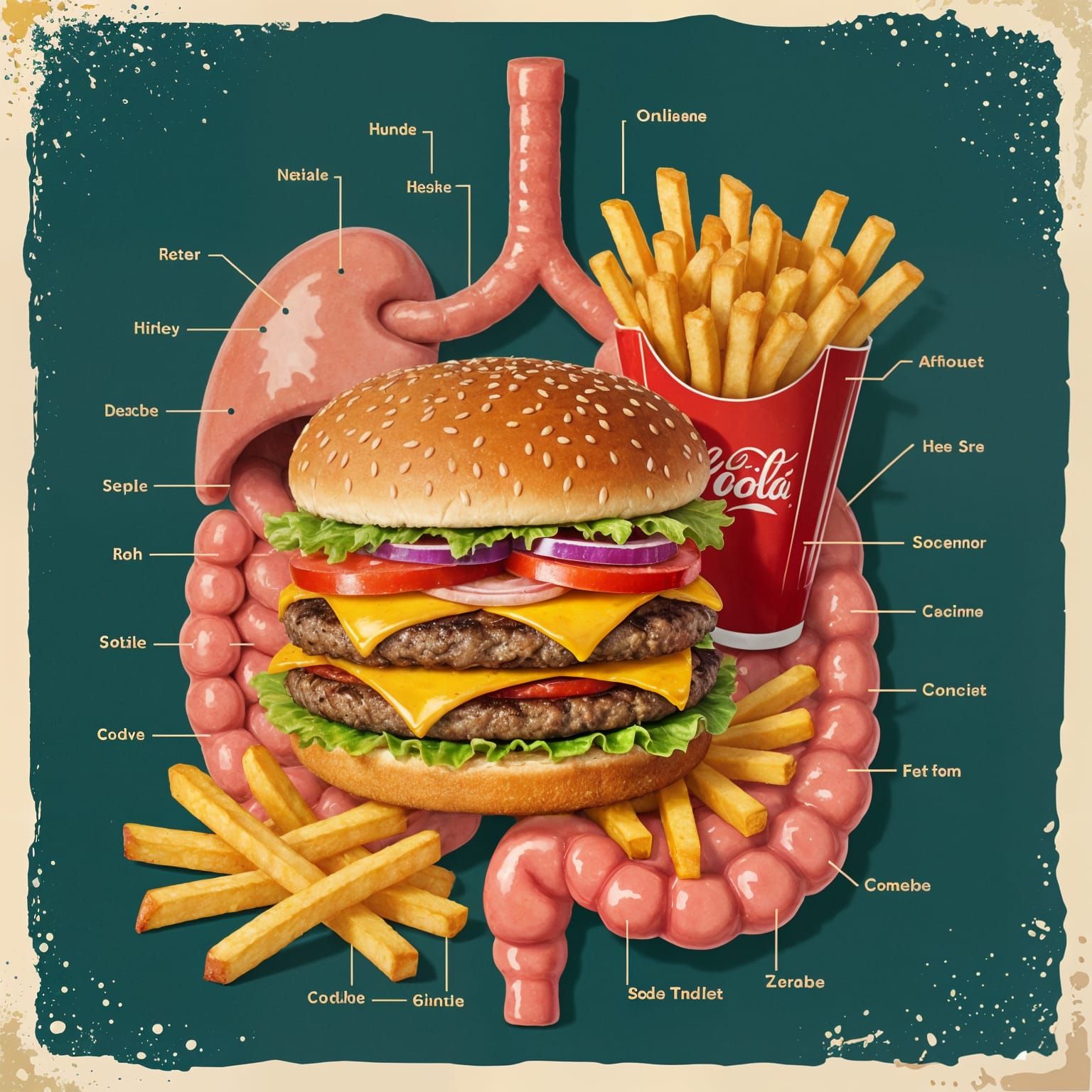 Anatomical Hamburger Art: Food for the Soul