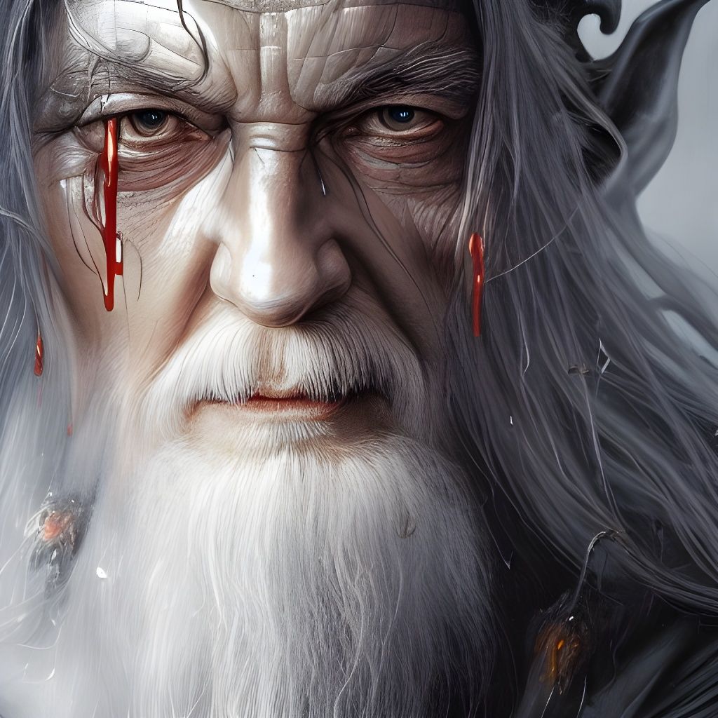 Gandalf and Sauron: Hyperrealistic Fantasy Portrait
