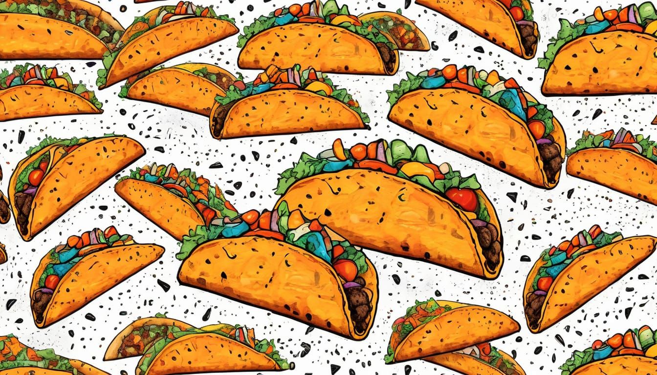 Giant Taco Surrounded by Miniature Tacos