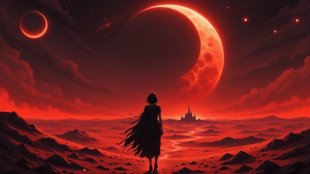 A follower on the sand of a desert land