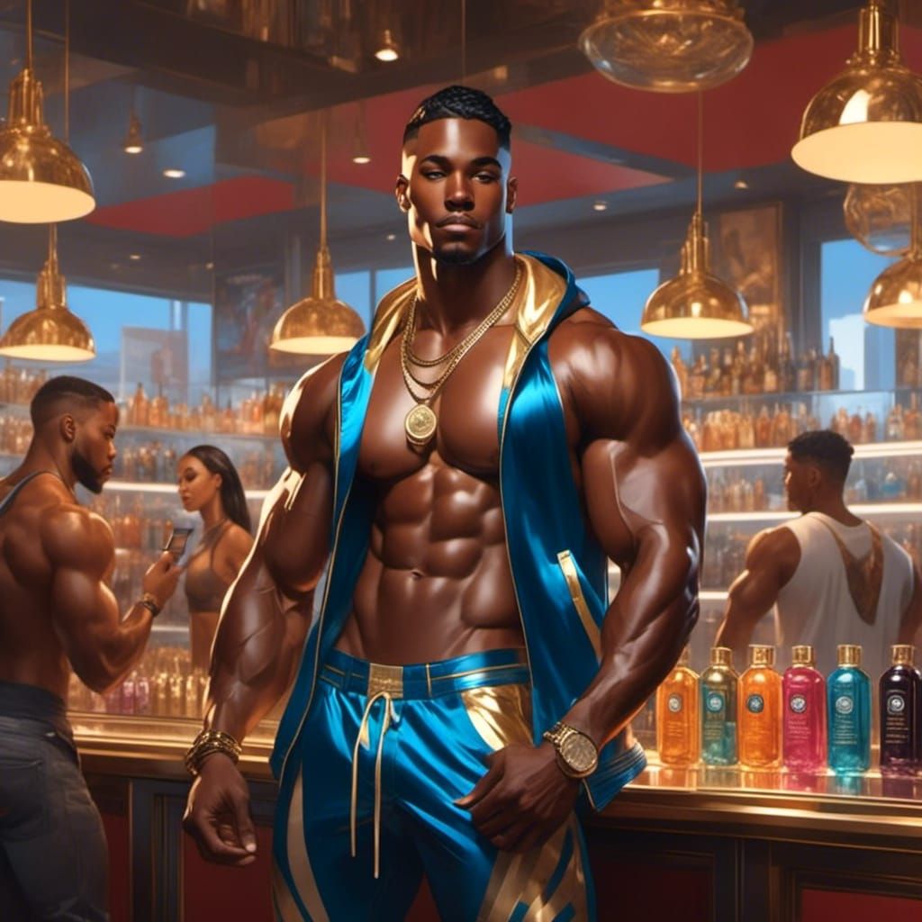 This is hip-hop Rex. AKA Rex with the pecs.... and the biceps, triceps, abdominal, trapezius...