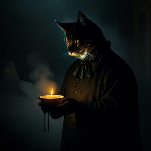 Ghostly Garfield Devours Lasagna in Surreal Film Still