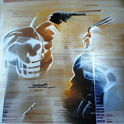 Punisher Wolverine Battle: Dynamic Comic Book Art