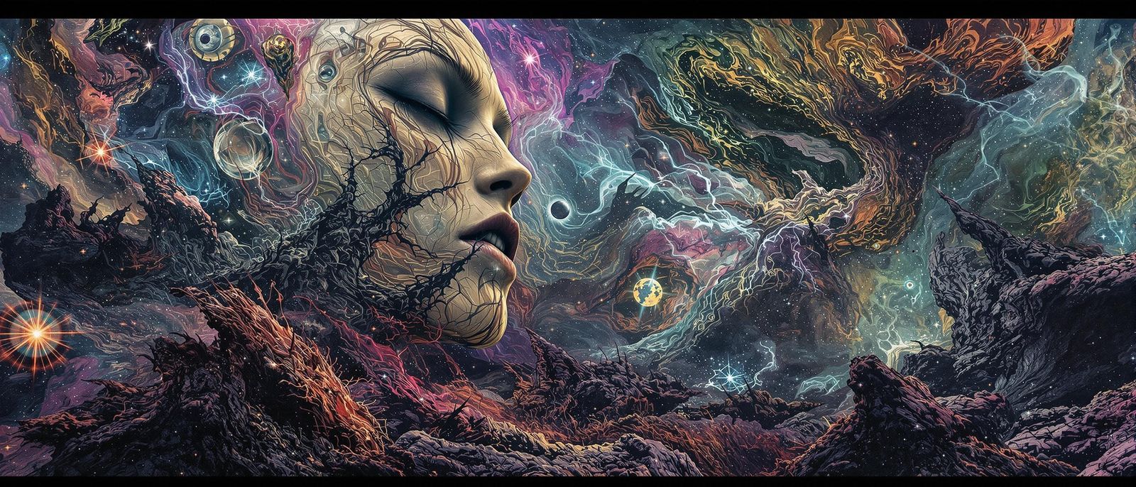 Cosmic Horror in Maximalist Mandelbulb Style