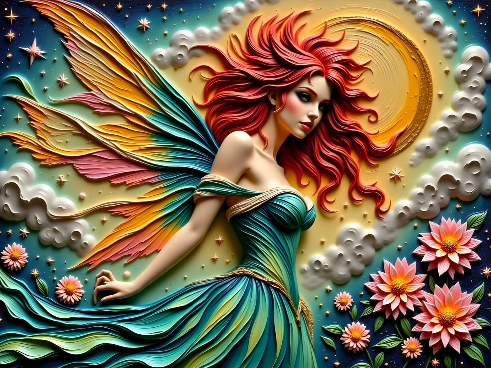 Ethereal Fairy Portrait in Soft Pastel Colors