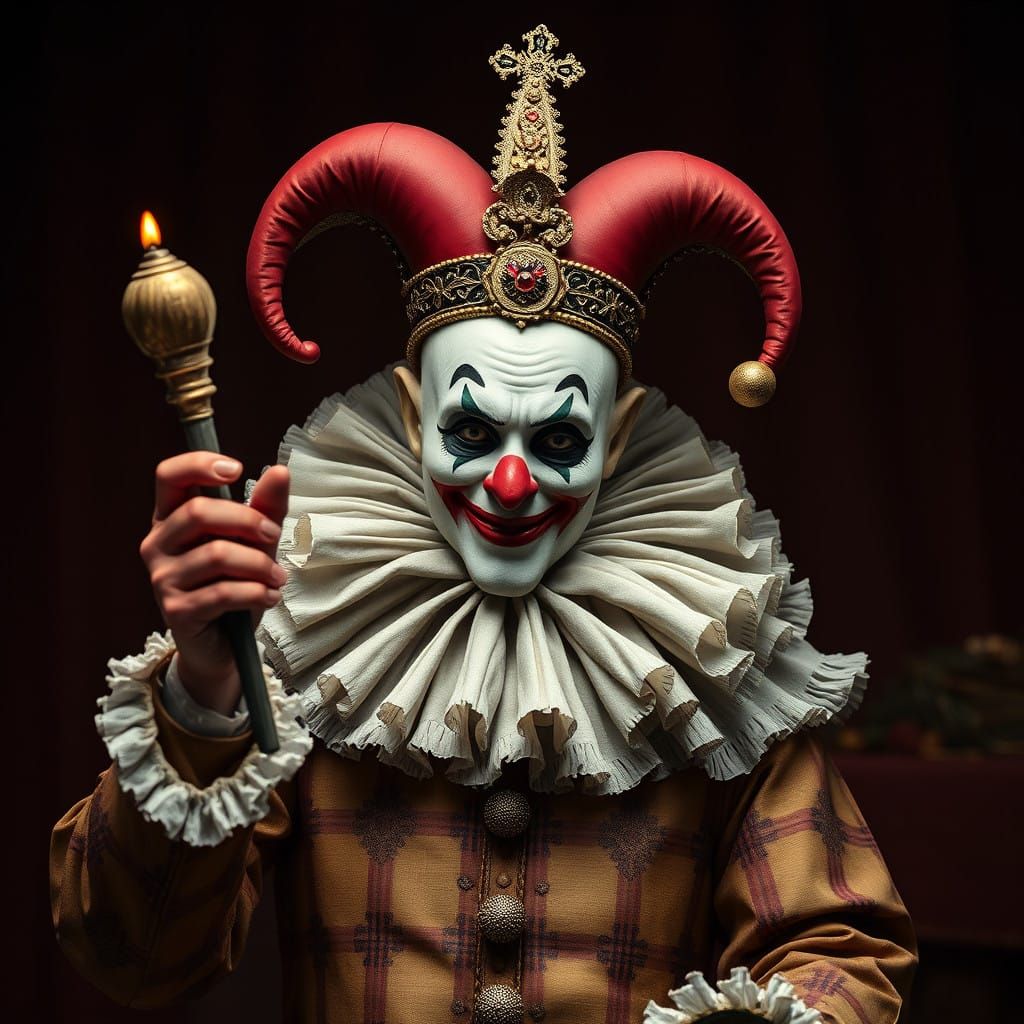 Majestic Uncle Fester Jester in Royal Attire