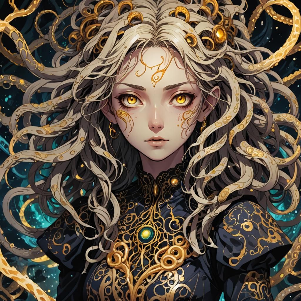 Anime Girl Azathoth Portrait in Studio Trigger Style