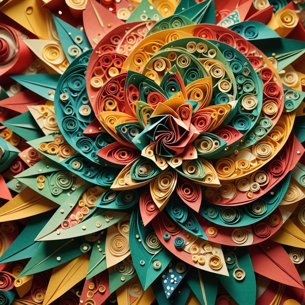 Whimsical Christmas Origami Wonderland in Soft Focus Impress...