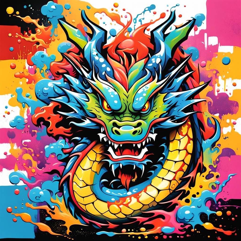 Year of the Dragon in Graffiti Street Art
