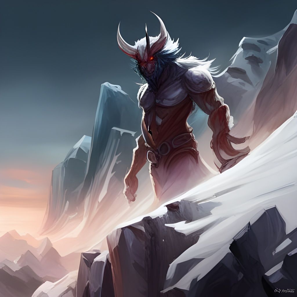 Terrifying Monster Emerges from Snowy Cliff