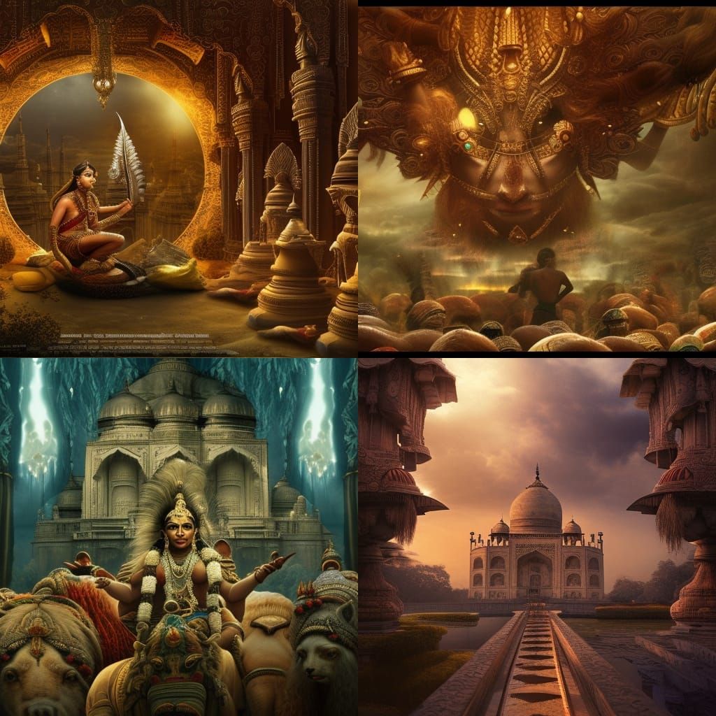 Epic Indian Mythology Digital Matte Painting