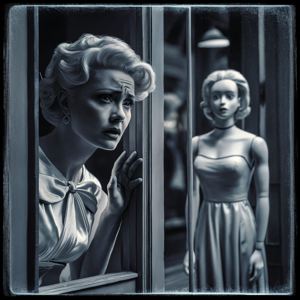 Concerned Mother Sees Son as Mannequin: Cinematic Image