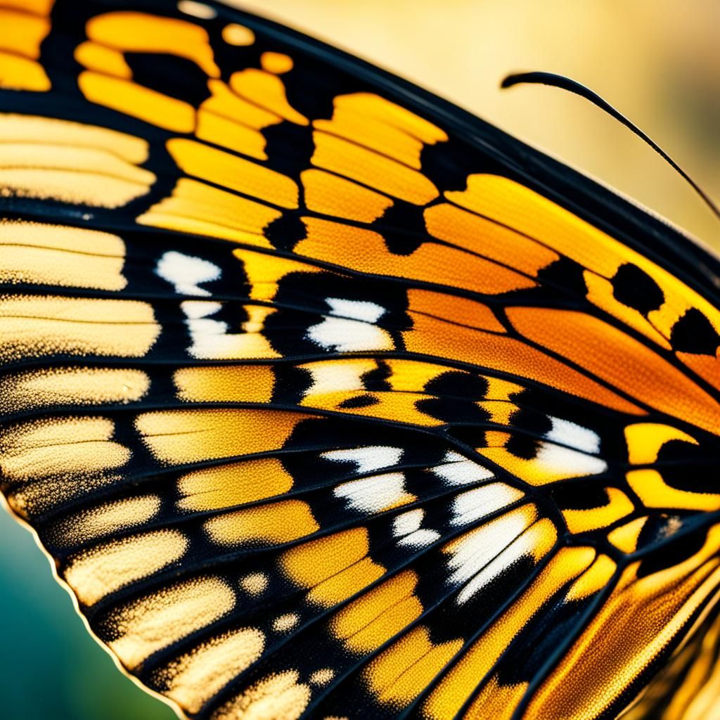Butterfly Wing Macro Photography Golden Hour