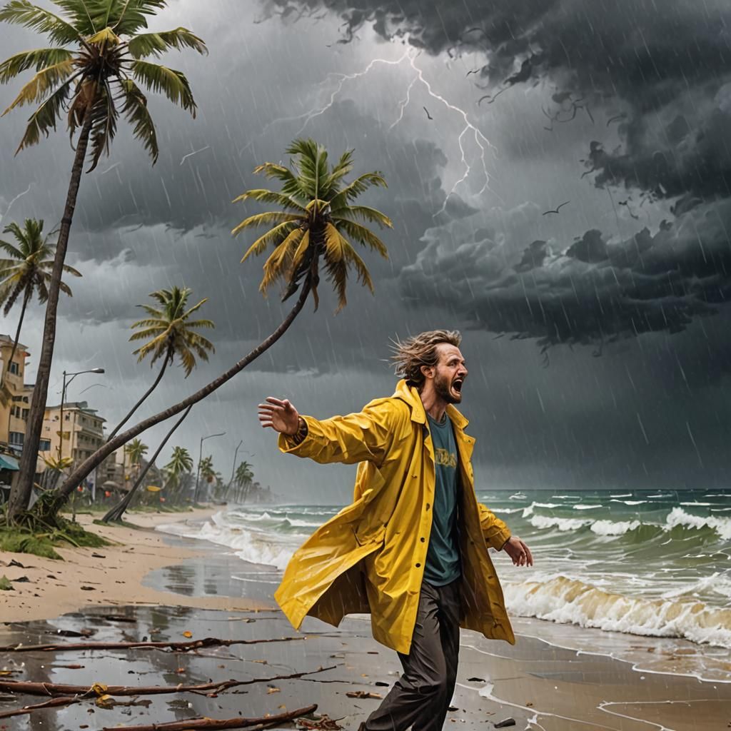 Hurricane Season: Reporter Dancing in the Wind