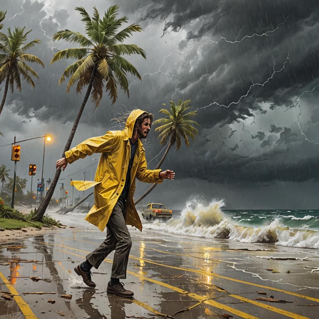 Hurricane Season: Palm Trees in the Storm