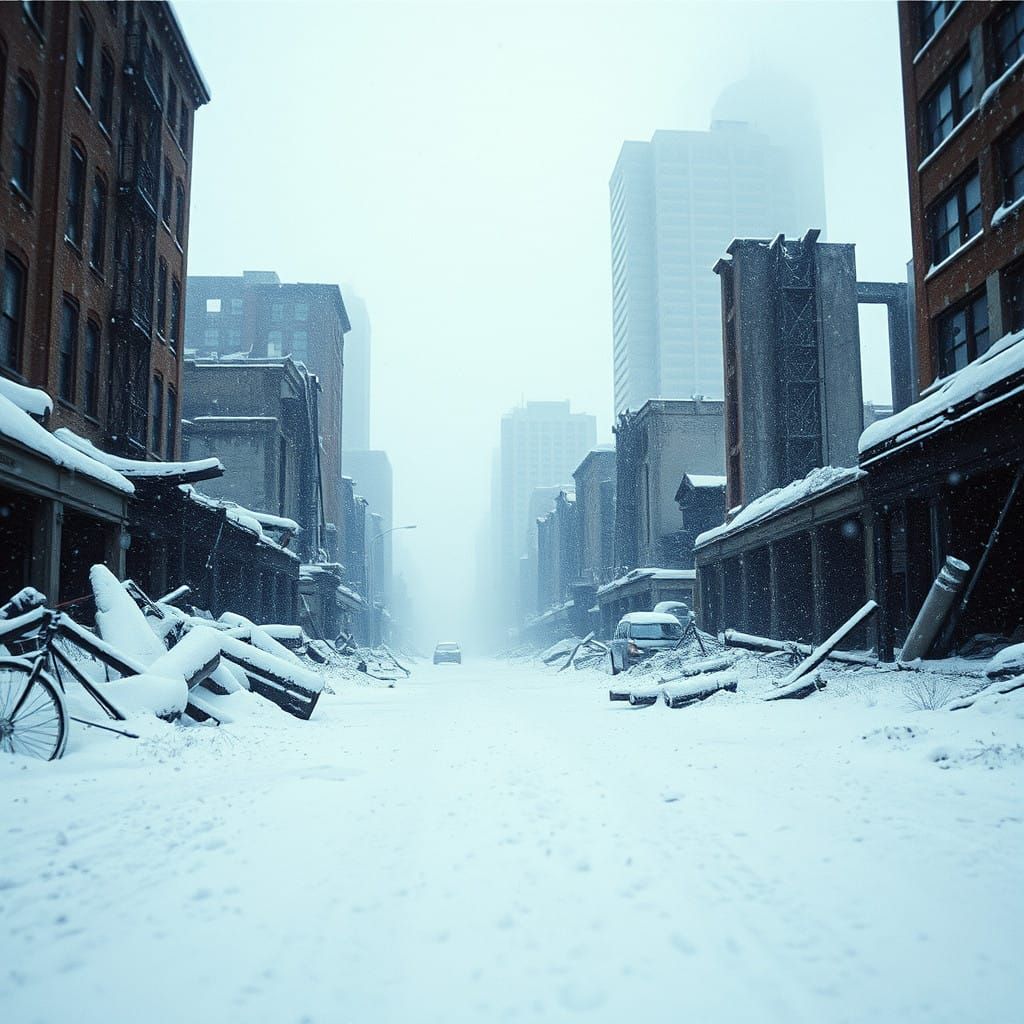 Winter Wonderland in Urban Decay: A Haunting, Cinematic Scen...