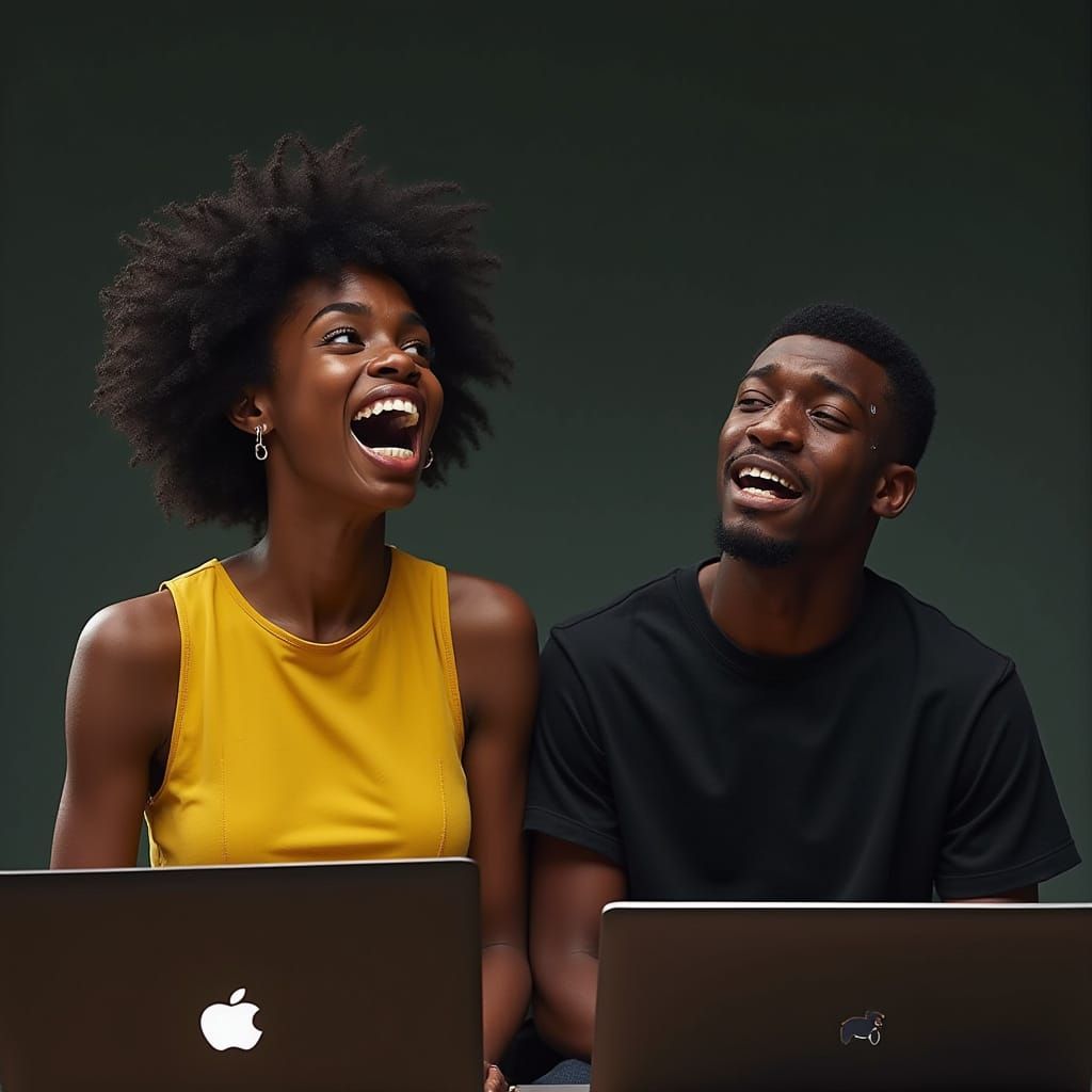 Emotional Laptop Screens in Cinematic Style