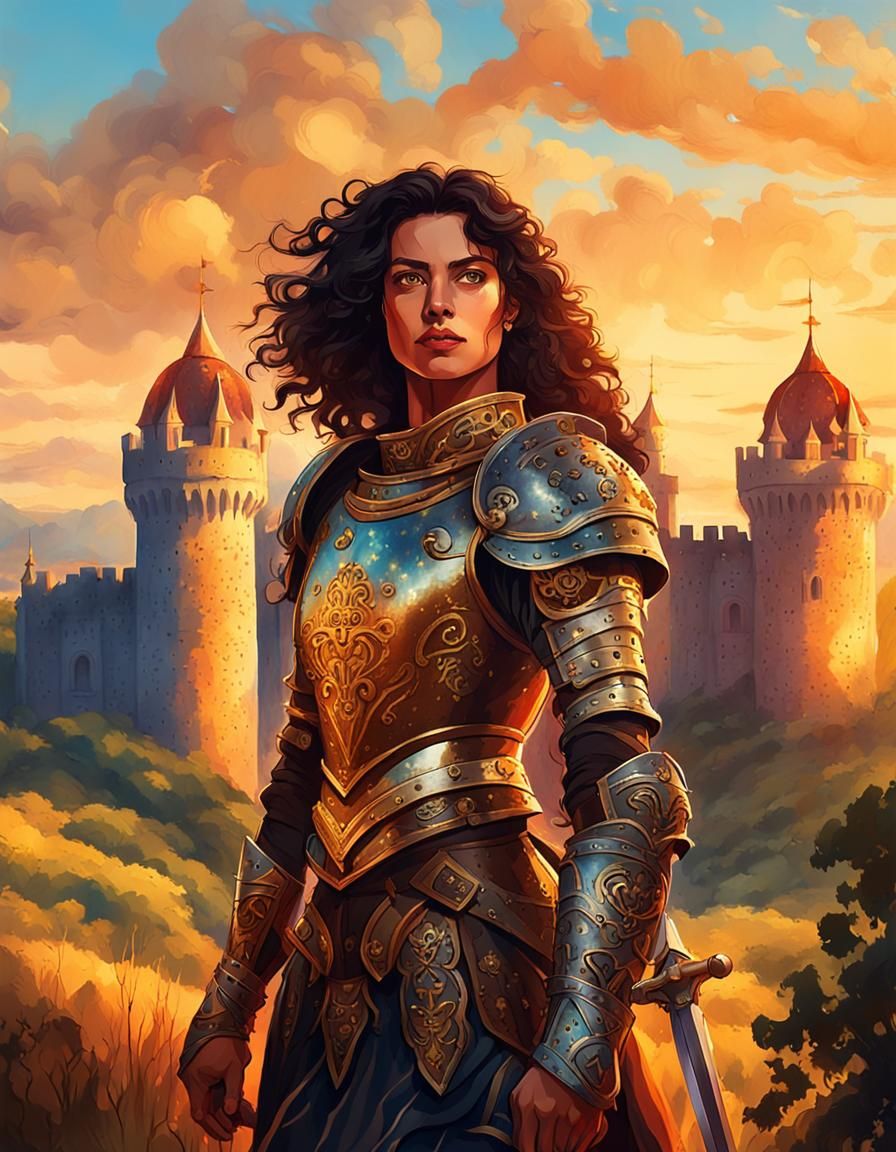 Fantasy Spanish Warrior in Golden Hour Glory