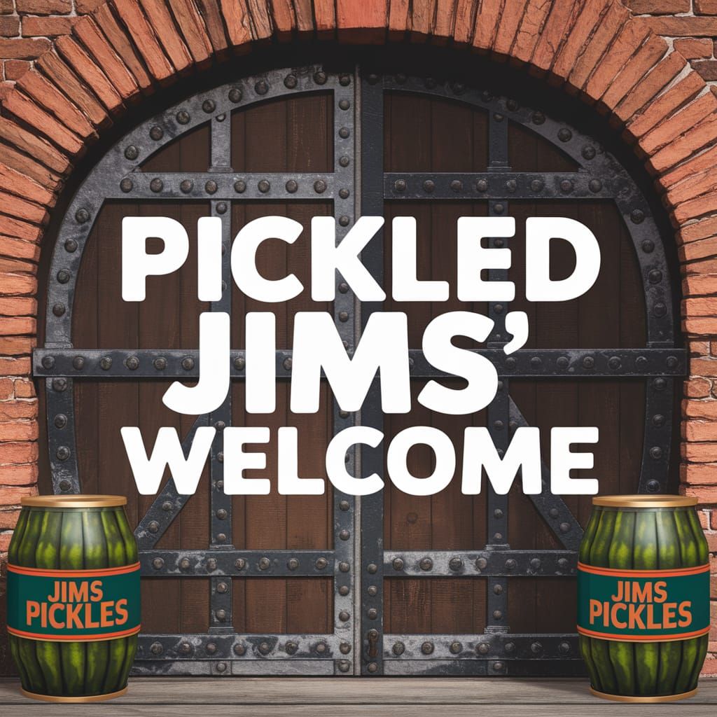 Rustic Wooden Door with Pickle Barrels